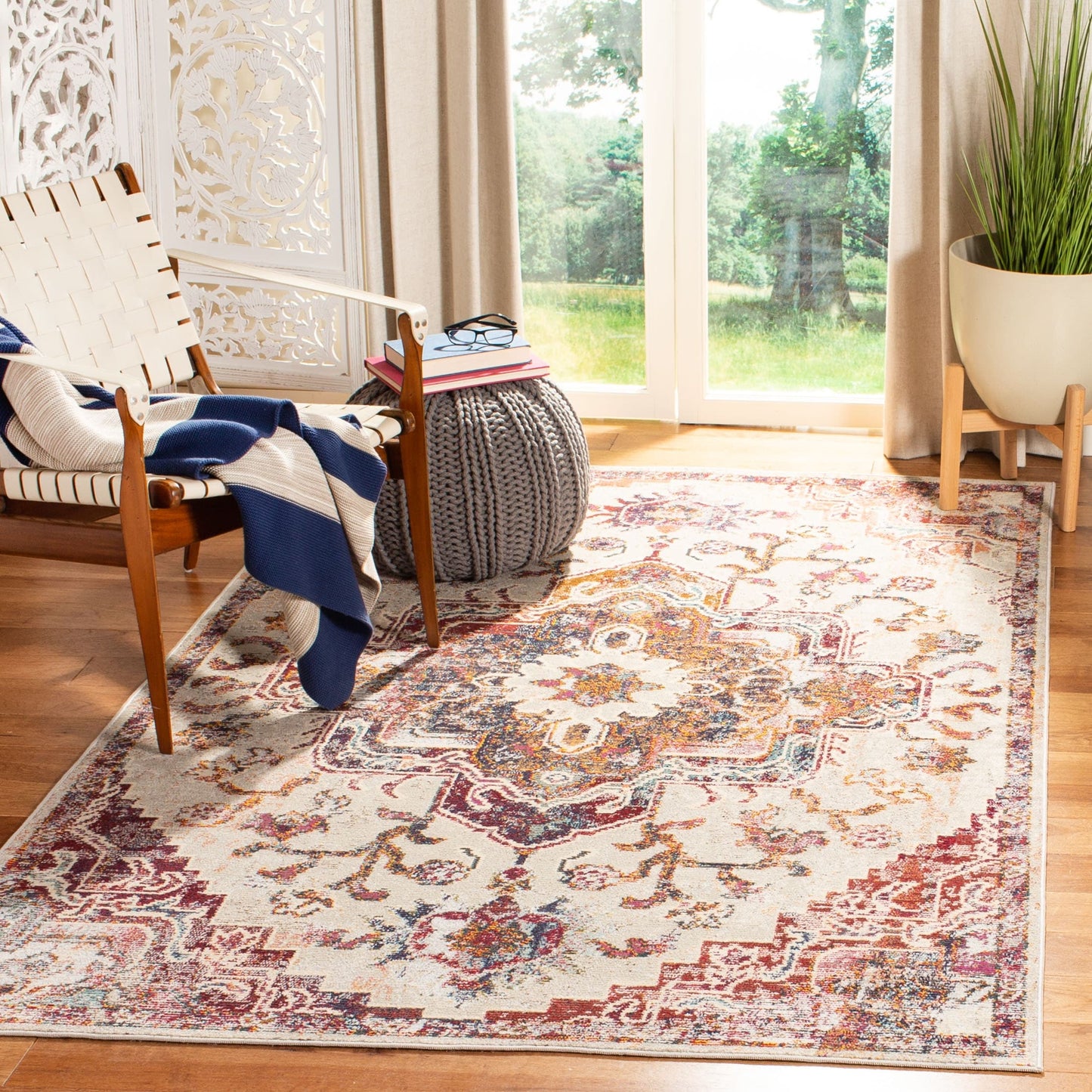 SAFAVIEH, Tapis Médaillon Boho Vintage Crystal Naimat