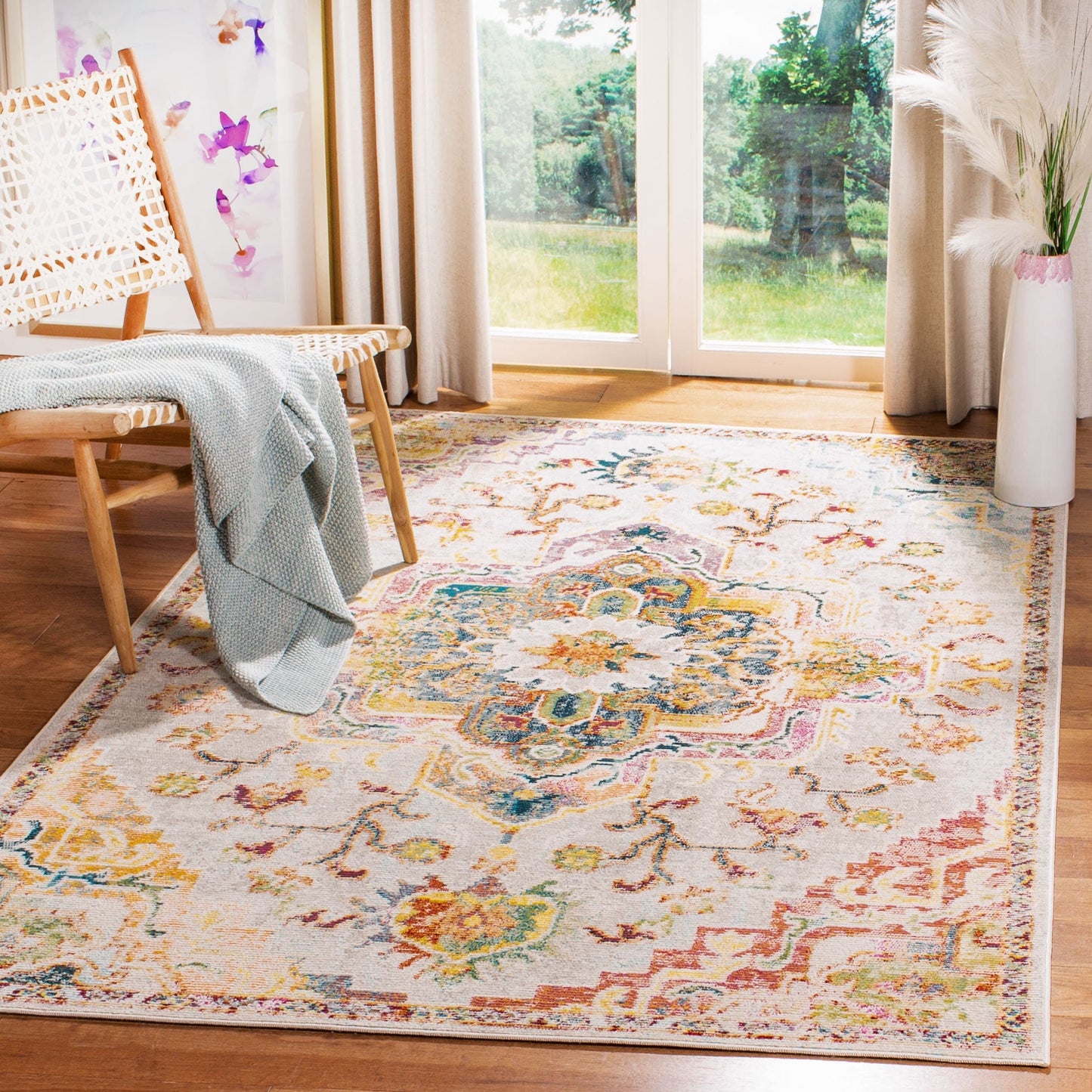 SAFAVIEH, Tapis Médaillon Boho Vintage Crystal Naimat