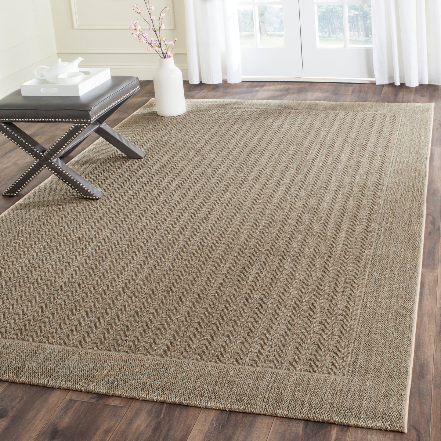 Tapis en sisal moderne nacré SAFAVIEH, Palm Beach