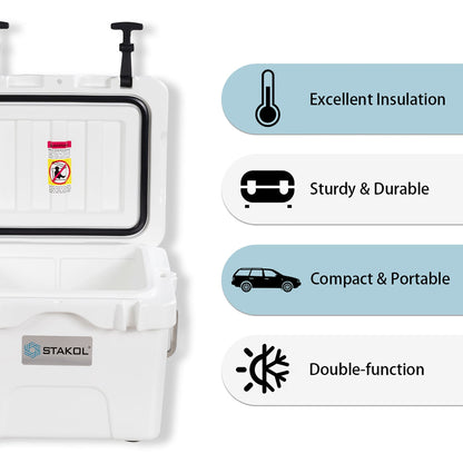 Glacière portable SKTAKOL 16 litres, anti-fuite, 24 canettes de glace - Voir les détails