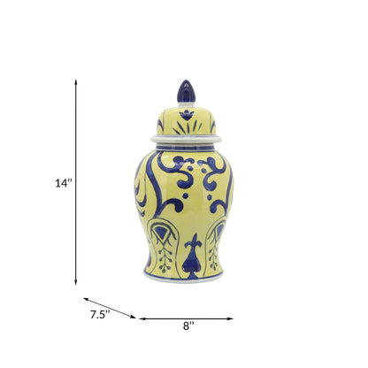 Bocal à motifs éclectiques Sagebrook Home avec couvercle