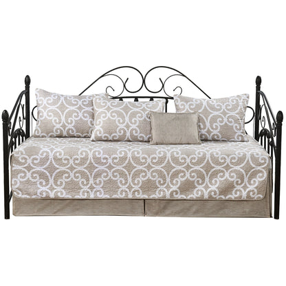 Ensemble de couvre-lit Serenta 6 pièces en mélange de coton pour lit de jour - 75 x 39