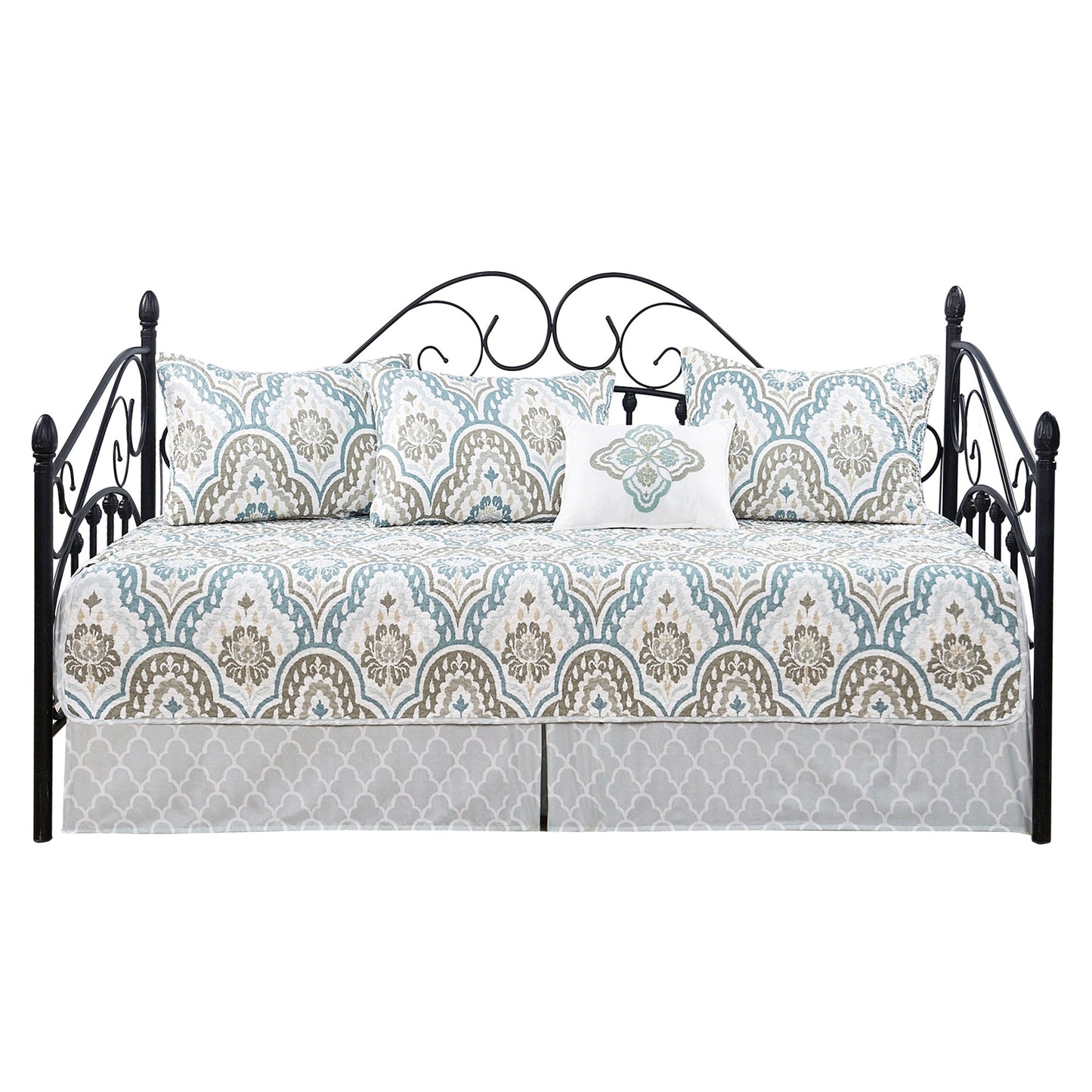 Ensemble de couvre-lit Serenta 6 pièces en mélange de coton pour lit de jour - 75 x 39