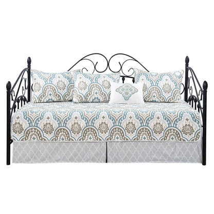 Ensemble de couvre-lit Serenta 6 pièces en mélange de coton pour lit de jour - 75 x 39