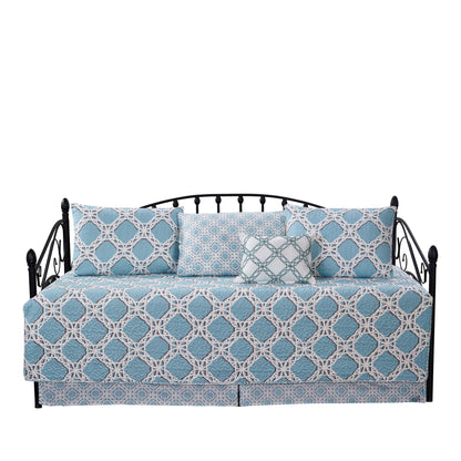 Ensemble de couvre-lit Serenta 6 pièces en mélange de coton pour lit de jour - 75 x 39