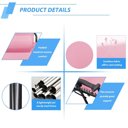 Ensemble de 2 chaises longues de jardin Homall à gravité zéro avec coussins