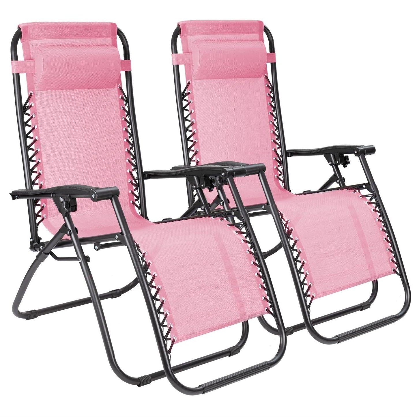 Ensemble de 2 chaises longues de jardin Homall à gravité zéro avec coussins