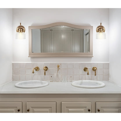 Applique murale LED Shirley en métal et verre, par JONATHAN Y