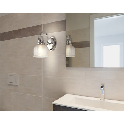 Applique murale LED Shirley en métal et verre, par JONATHAN Y