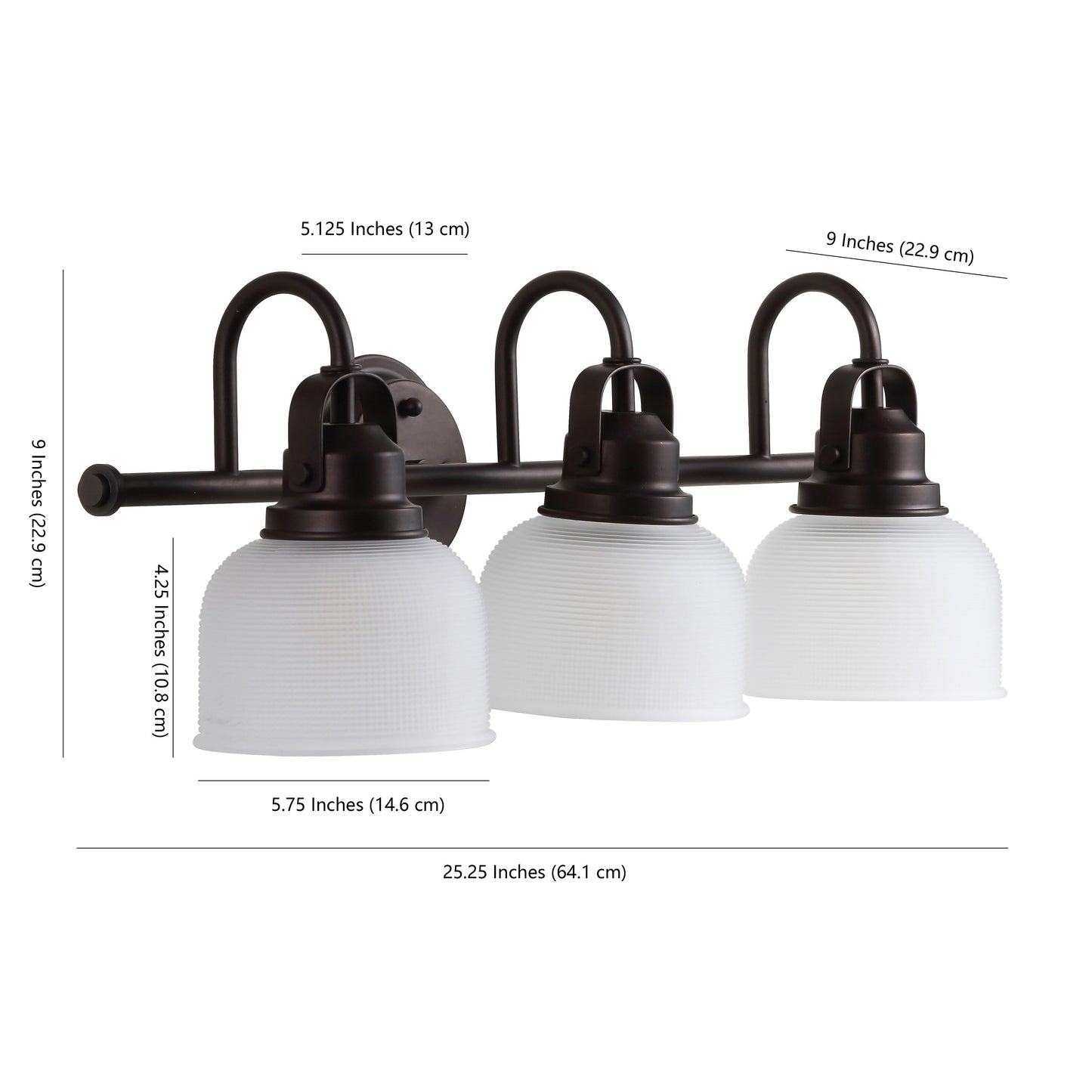 Applique murale LED Shirley en métal et verre, par JONATHAN Y