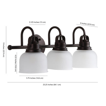 Applique murale LED Shirley en métal et verre, par JONATHAN Y