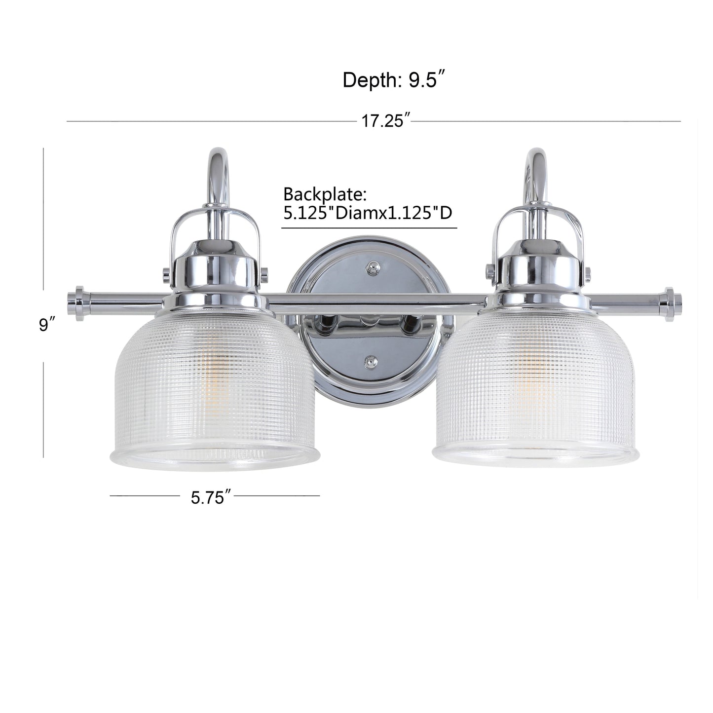 Applique murale LED Shirley en métal et verre, par JONATHAN Y