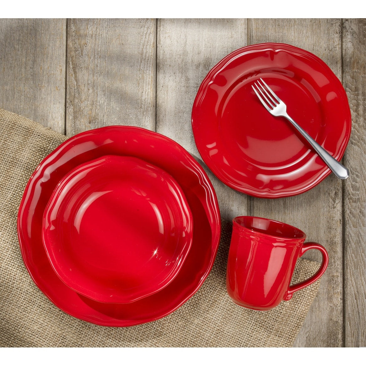 Euro Ceramica Service de table 16 pièces Siena