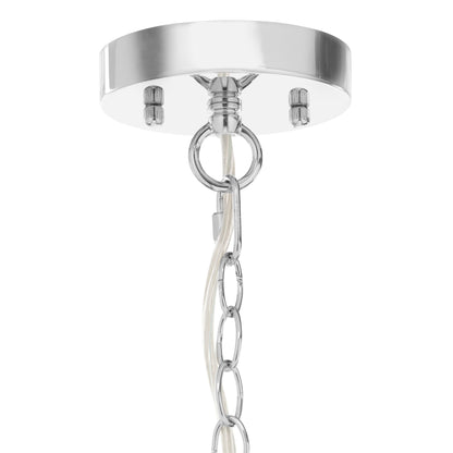 Pendentif suspendu Silver Orchid en verre Wallock et cristal facetté, à brancher ou à câblé