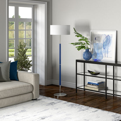 Lampadaire Simone à 2 lumières avec abat-jour en tissu