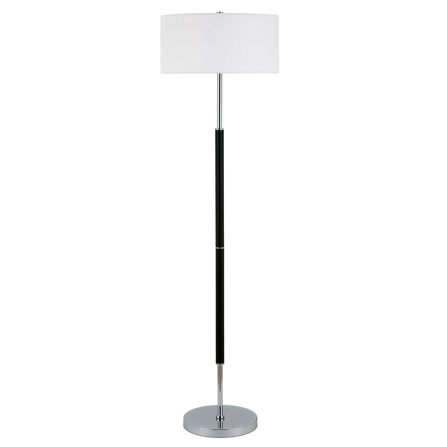 Lampadaire Simone à 2 lumières avec abat-jour en tissu