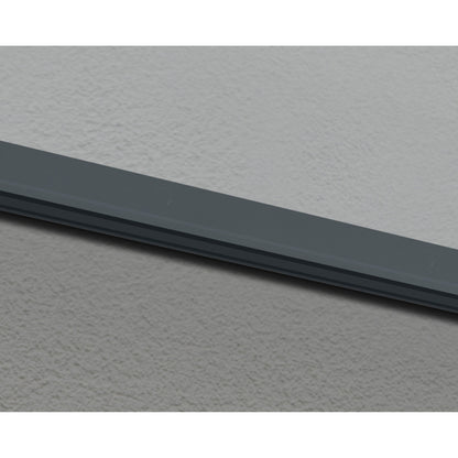 Auvent de porte et de fenêtre transparent gris Sophia de 3 pi