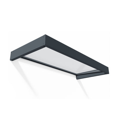 Auvent de porte et de fenêtre transparent gris Sophia de 3 pi