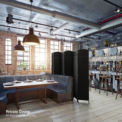 Séparateur de pièce Sorbus à 6 panneaux, cloison de séparation extra large et pliable, tissé à la main, à double charnière, en maille - 1,8 m