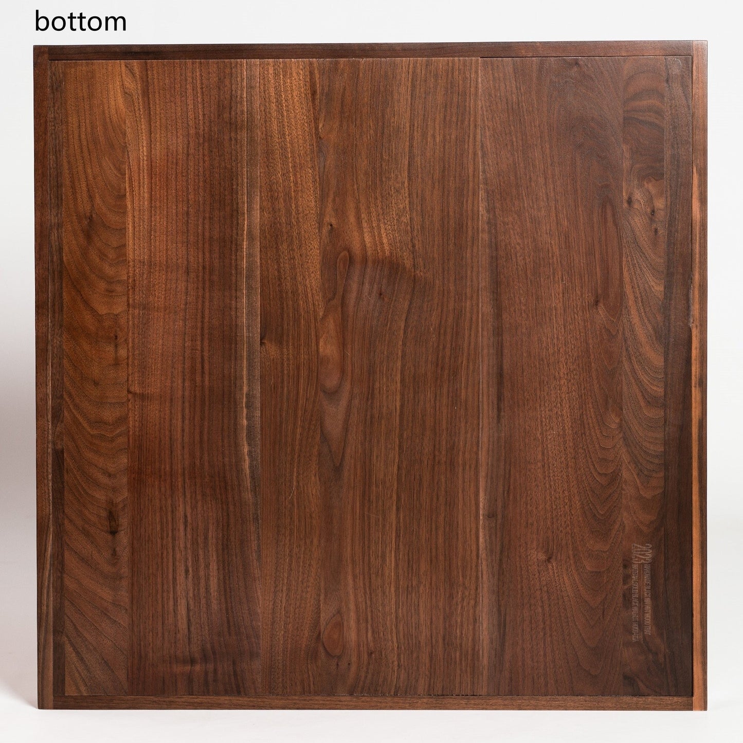 Plateau de service carré KINWELL en bois de noyer noir, style ottoman, avec poignées