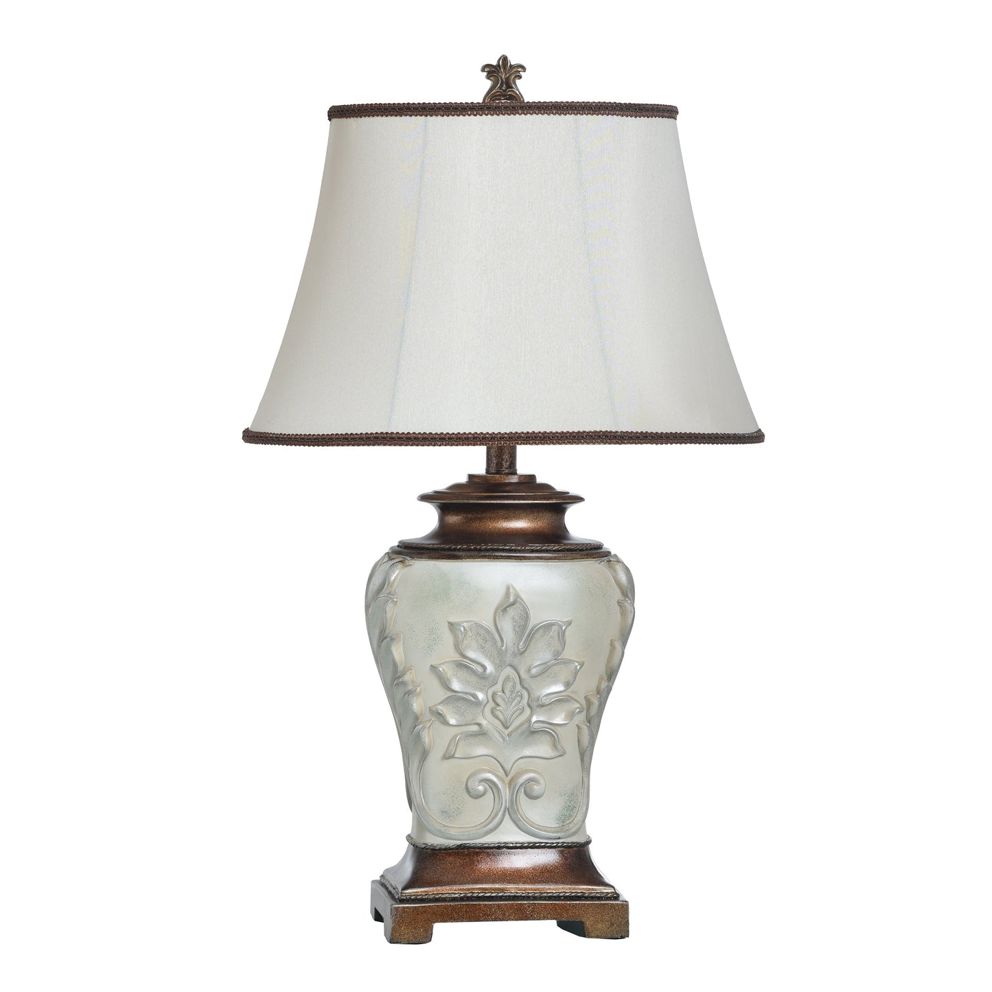 Lampe de table StyleCraft Magonia - Crème, blanc cassé avec finition dorée antique