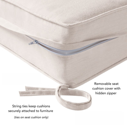 Ensemble de coussins d'extérieur à siège profond Sunbrella de qualité supérieure, 2 pièces