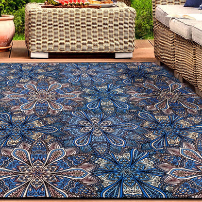 Tapis d'intérieur/extérieur antidérapant Superior Cassidy Floral Boho