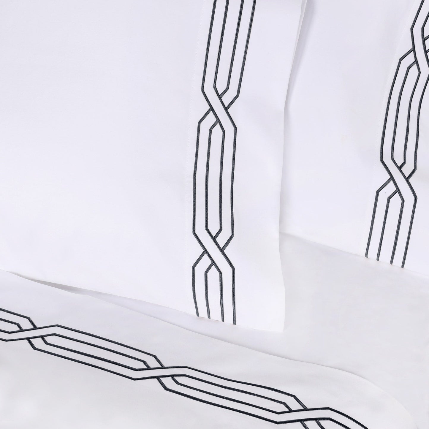 Parure de draps unie écologique en coton égyptien de qualité supérieure 1 200 fils