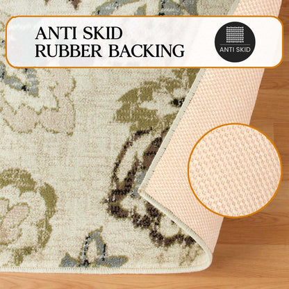 Tapis d'intérieur de style jacobéen à motifs floraux de qualité supérieure