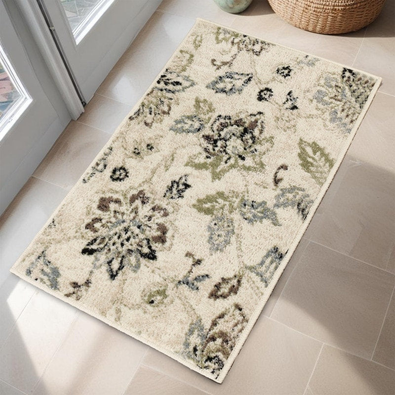 Tapis d'intérieur de style jacobéen à motifs floraux de qualité supérieure
