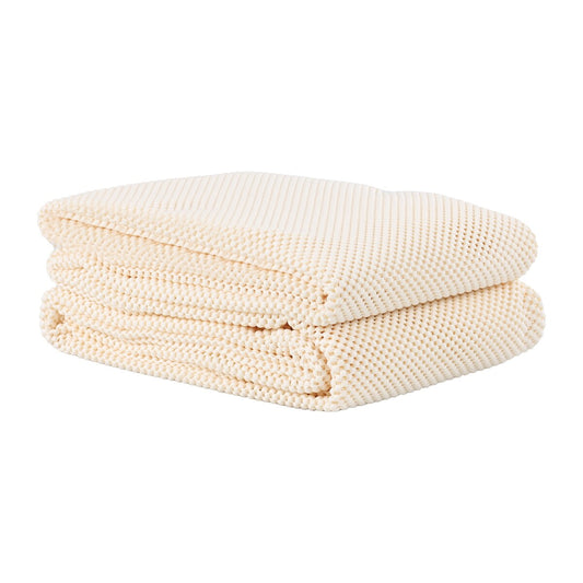 Sous-tapis d'intérieur réversible antidérapant en mousse et maille Superior Rio - Crème