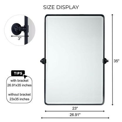 Miroirs muraux verticaux rectangulaires en métal TEHOME Woodvale