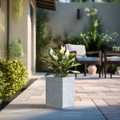 Jardinières rectangulaires en béton de grande taille / Grandes jardinières d'intérieur et d'extérieur