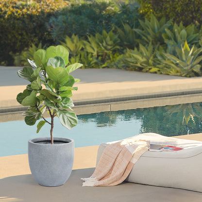 Pot de fleurs conique rond en oxyde de magnésium (MgO), pour intérieur et extérieur