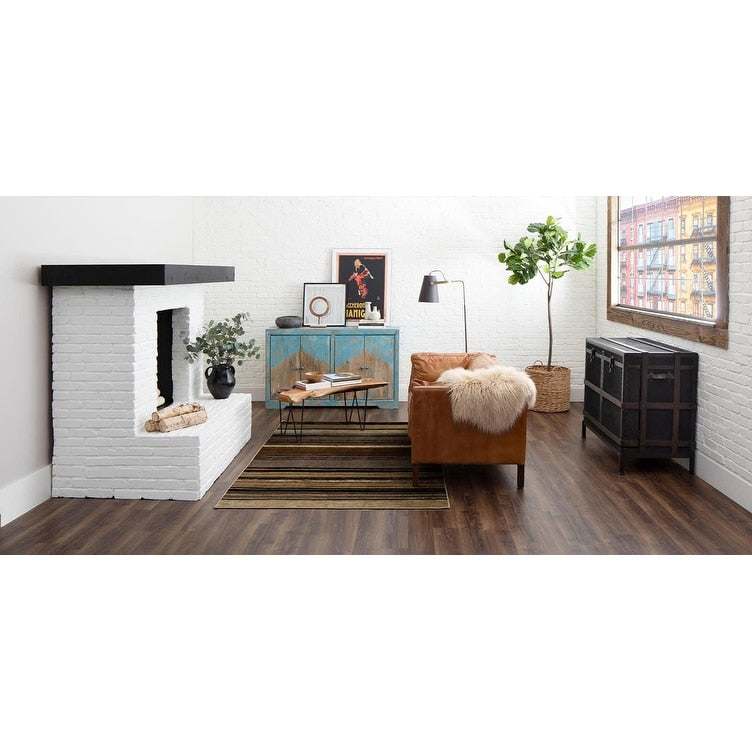 Tapis de style bohème à rayures multicolores Sultan de la collection Curated Nomad