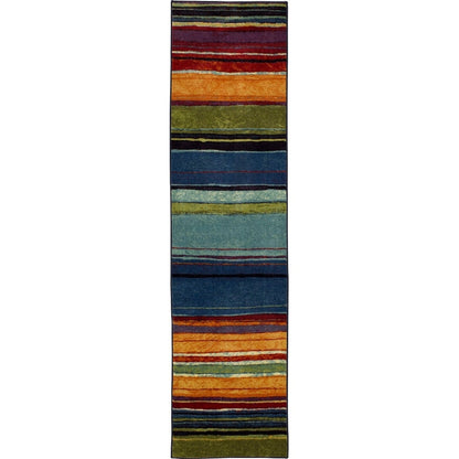 Tapis de style bohème à rayures multicolores Sultan de la collection Curated Nomad