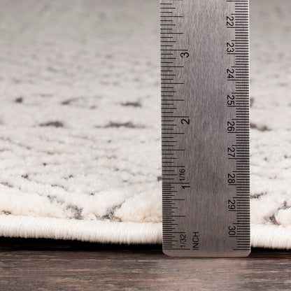 Tapis Livabliss Tiffany gris à bordure bohème