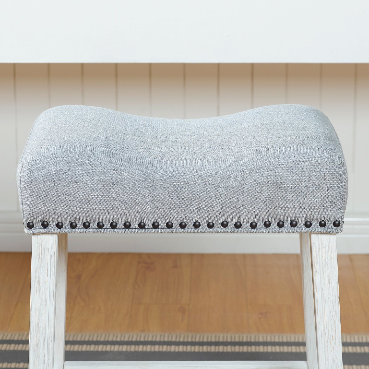 Tabourets de comptoir sans dossier à assise en selle Gray Barn Barish (lot de 2)