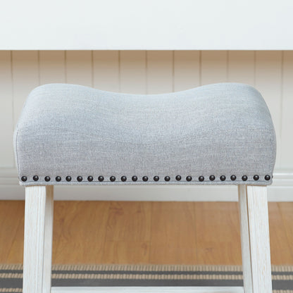 Tabourets de comptoir sans dossier à assise en selle Gray Barn Barish (lot de 2)