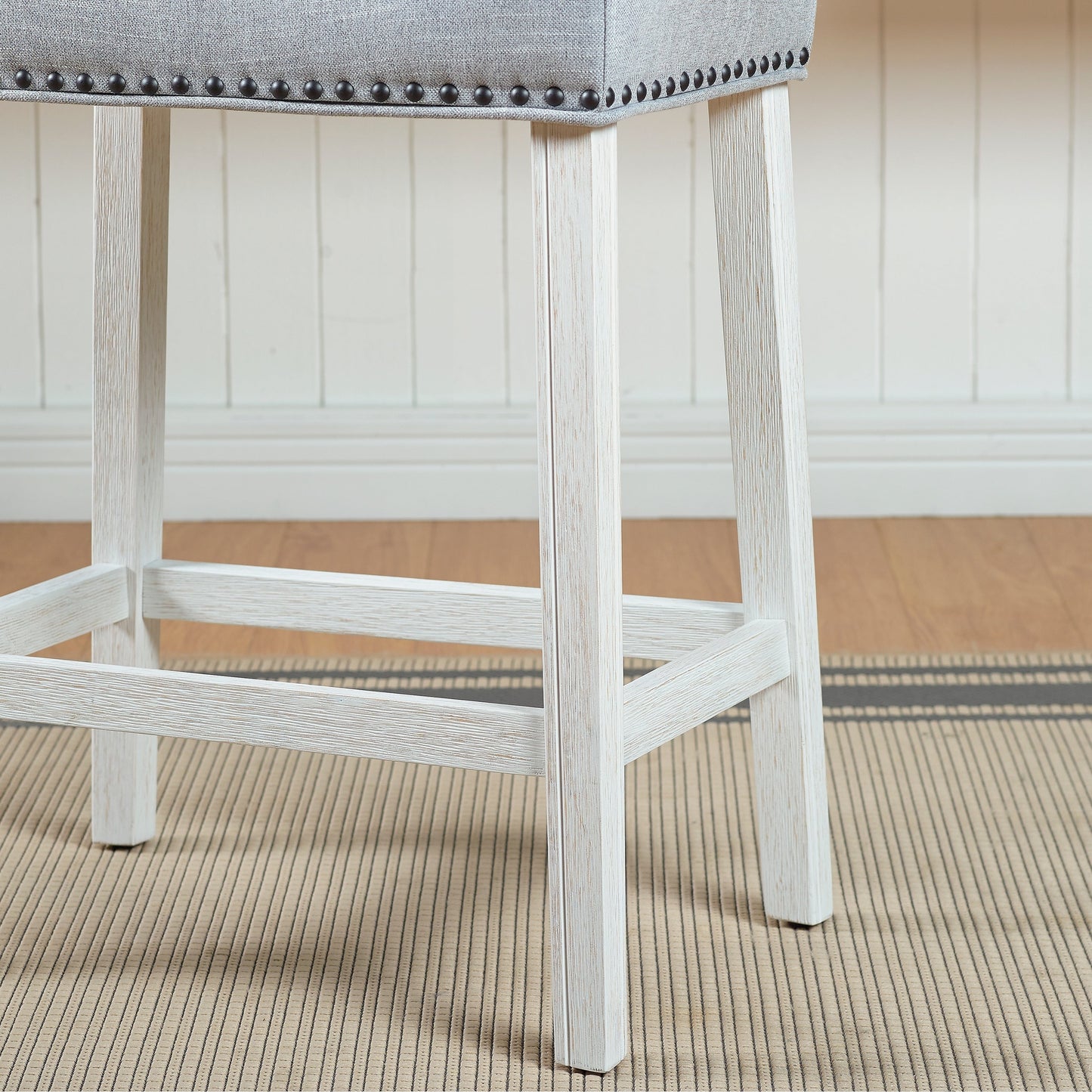 Tabourets de comptoir sans dossier à assise en selle Gray Barn Barish (lot de 2)