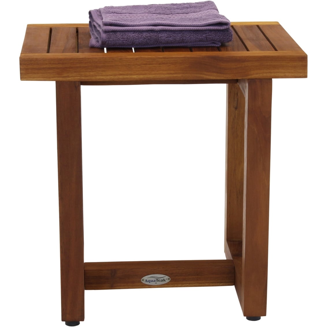 Banc de douche original en teck pour spa
