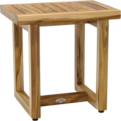 Banc de douche original en teck pour spa