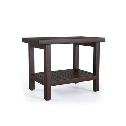 Banc de douche original en teck pour spa