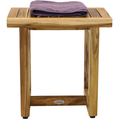 Banc de douche original en teck pour spa