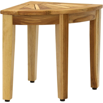 Banc de douche d'angle original Kai en teck