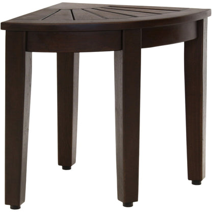 Banc de douche d'angle original Kai en teck