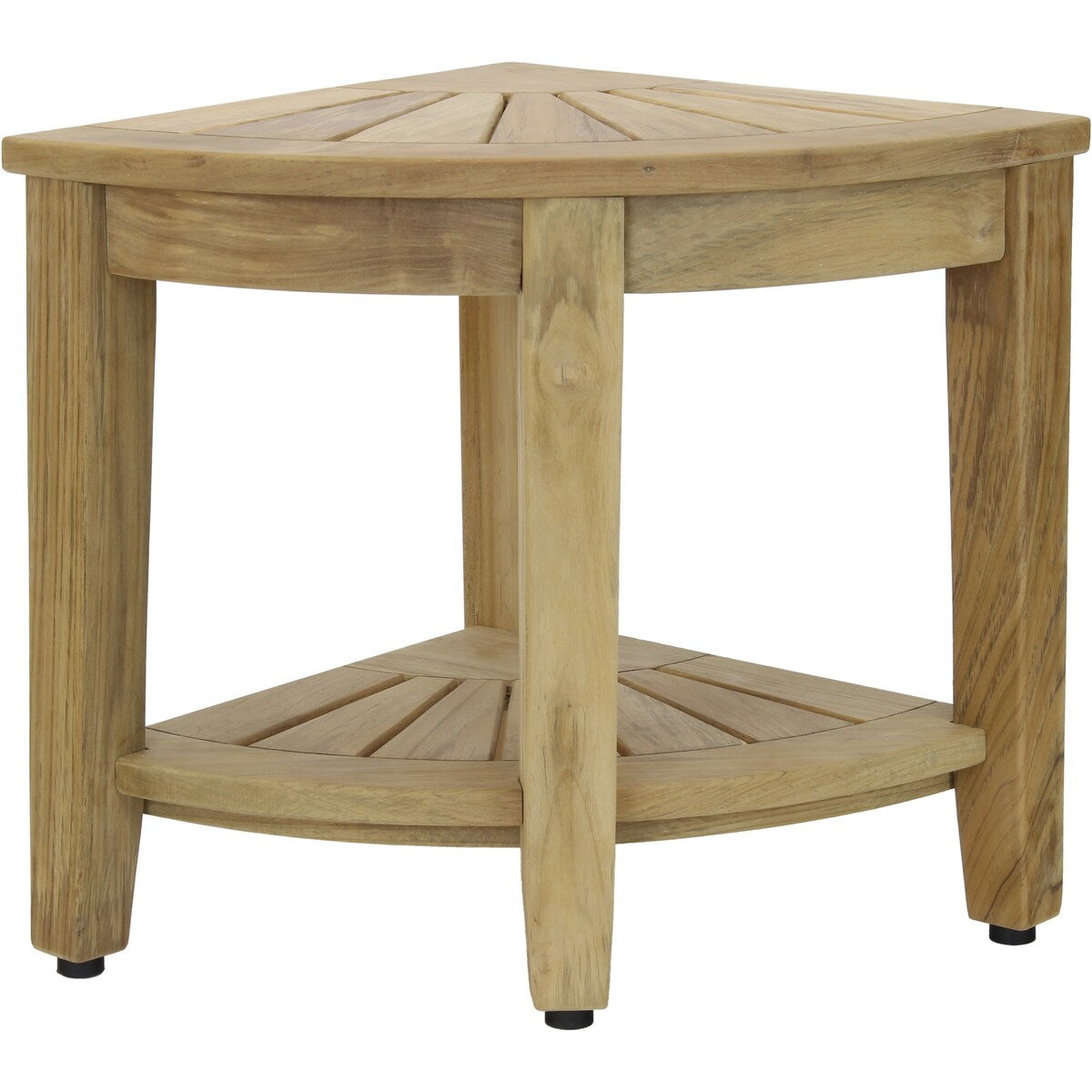 Banc de douche d'angle original Kai en teck