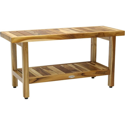 Banc de douche original en teck pour spa
