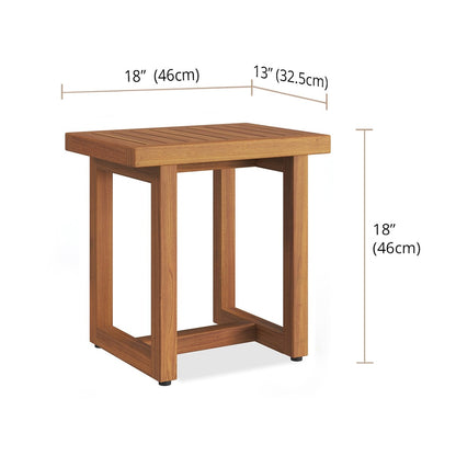 Banc de douche original en teck pour spa