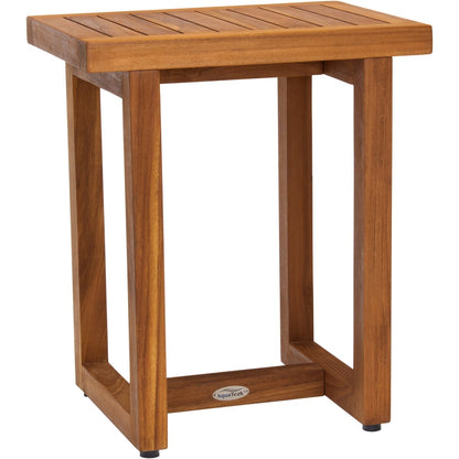 Banc de douche original en teck pour spa